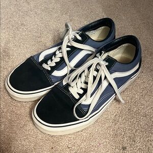 Vans Men's Black and Navy Sneakers